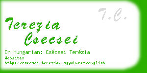 terezia csecsei business card