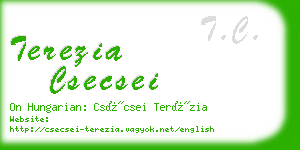 terezia csecsei business card